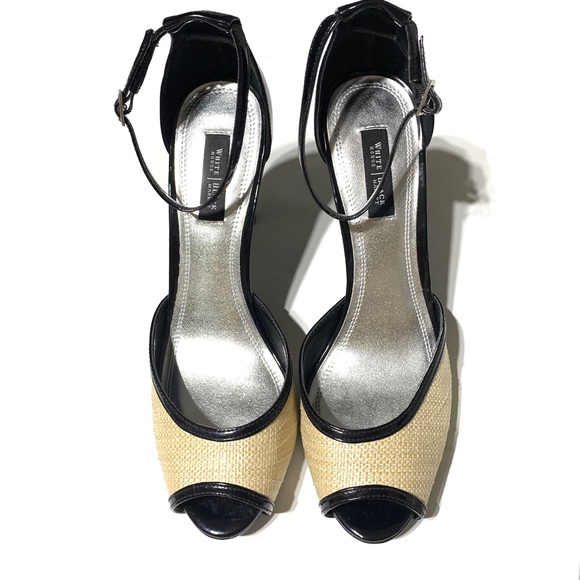 New White House Black Market Giorgio Platform Sandals 7.5 Medium - Picture 2 of 9